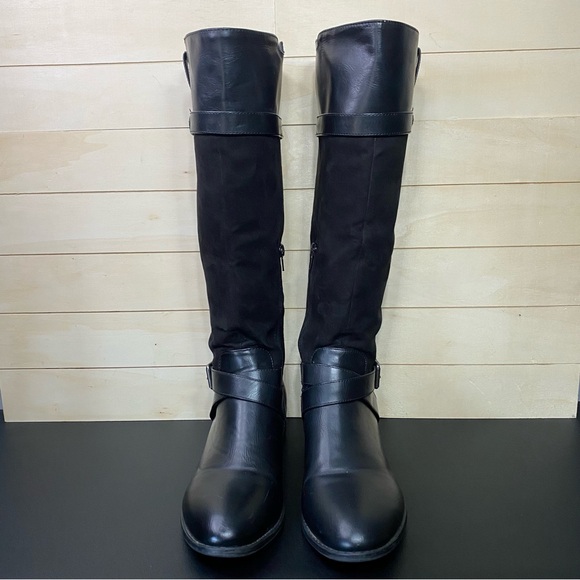 Rampage Imagine Riding Boots Black Women's Size 9 Shoes M Faux Leather - Picture 5 of 11